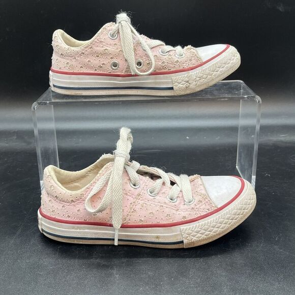 Converse all star low top pink stars junior size 11 casual school walking - Picture 1 of 7